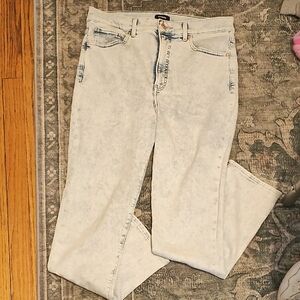 Express Slim Fit Acid Wash Jeans Long